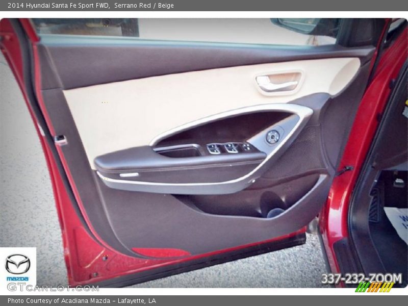 Serrano Red / Beige 2014 Hyundai Santa Fe Sport FWD