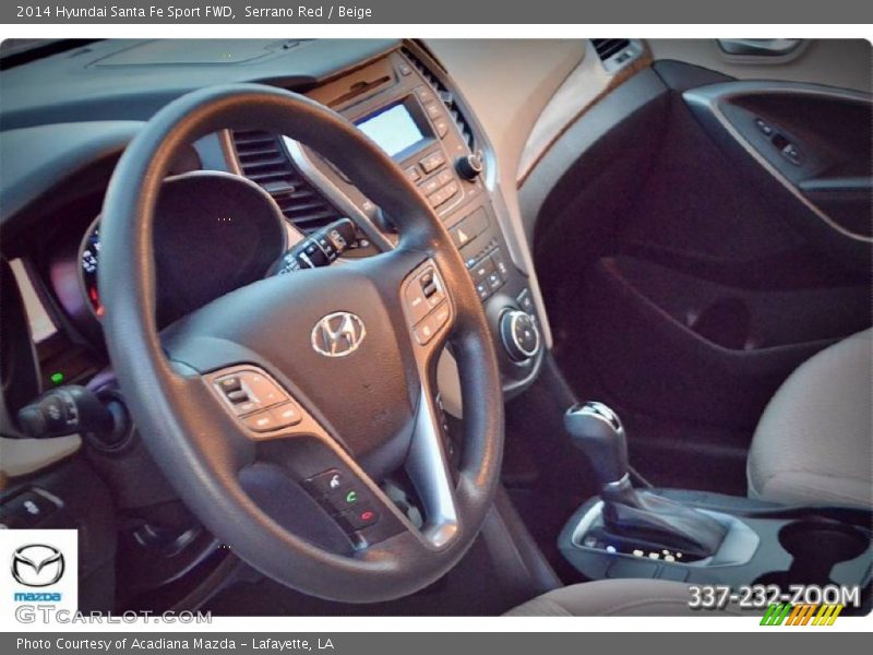 Serrano Red / Beige 2014 Hyundai Santa Fe Sport FWD