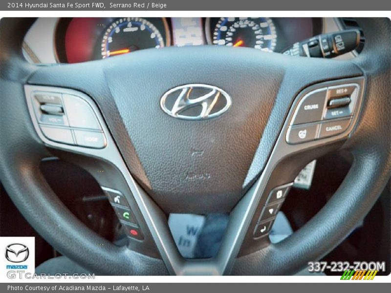 Serrano Red / Beige 2014 Hyundai Santa Fe Sport FWD