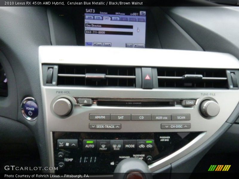 Cerulean Blue Metallic / Black/Brown Walnut 2010 Lexus RX 450h AWD Hybrid