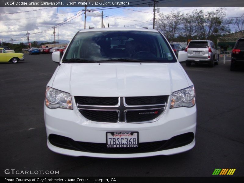 Bright White / Black/Light Graystone 2014 Dodge Grand Caravan SXT