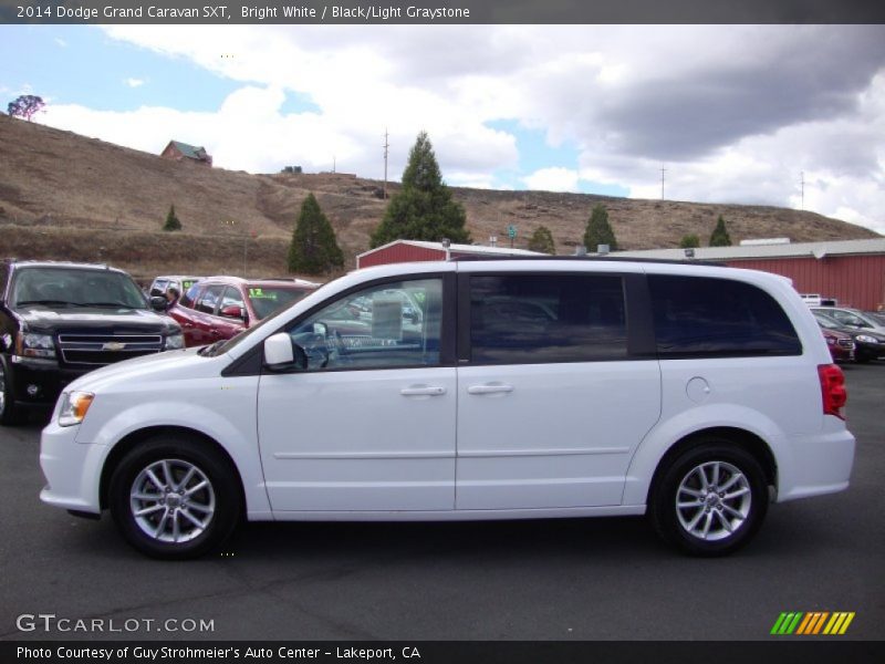 Bright White / Black/Light Graystone 2014 Dodge Grand Caravan SXT