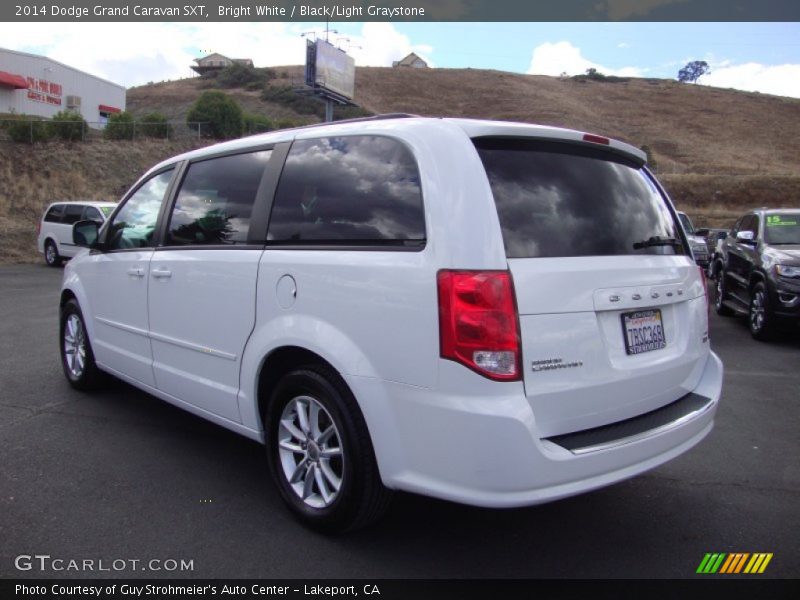 Bright White / Black/Light Graystone 2014 Dodge Grand Caravan SXT