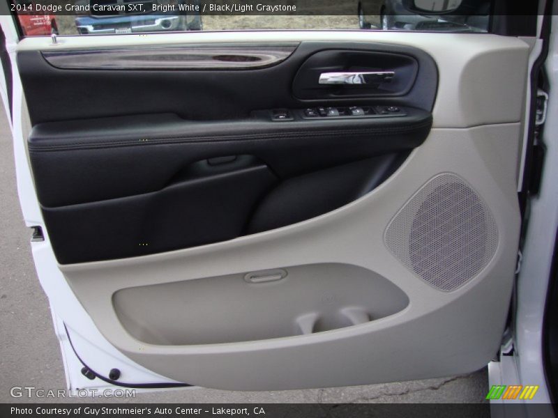 Bright White / Black/Light Graystone 2014 Dodge Grand Caravan SXT