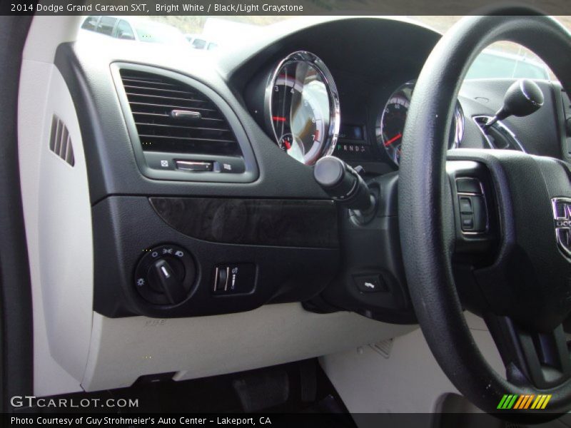 Bright White / Black/Light Graystone 2014 Dodge Grand Caravan SXT