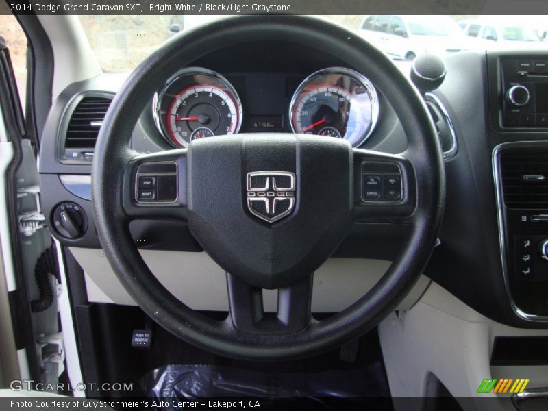 Bright White / Black/Light Graystone 2014 Dodge Grand Caravan SXT