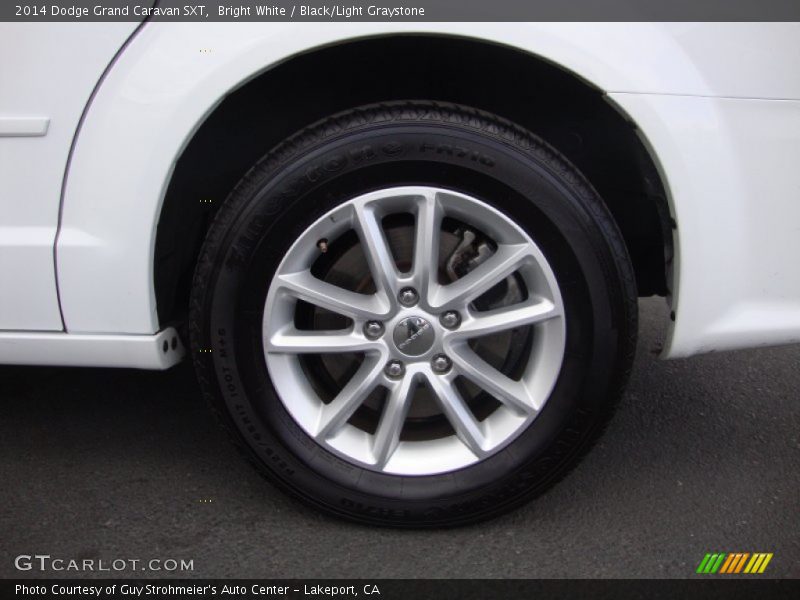 Bright White / Black/Light Graystone 2014 Dodge Grand Caravan SXT