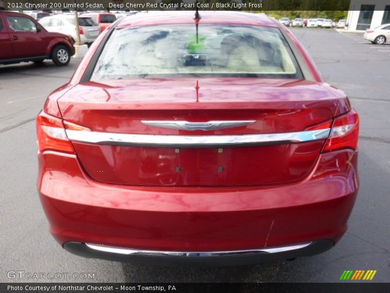 Deep Cherry Red Crystal Pearl Coat / Black/Light Frost 2012 Chrysler 200 Limited Sedan