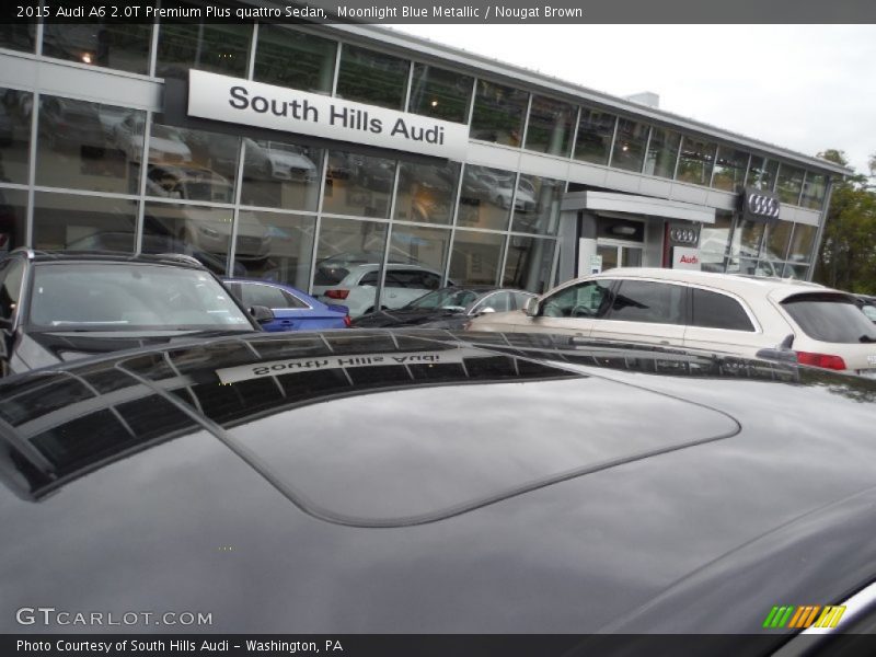 Moonlight Blue Metallic / Nougat Brown 2015 Audi A6 2.0T Premium Plus quattro Sedan