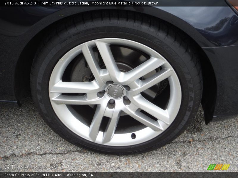 Moonlight Blue Metallic / Nougat Brown 2015 Audi A6 2.0T Premium Plus quattro Sedan
