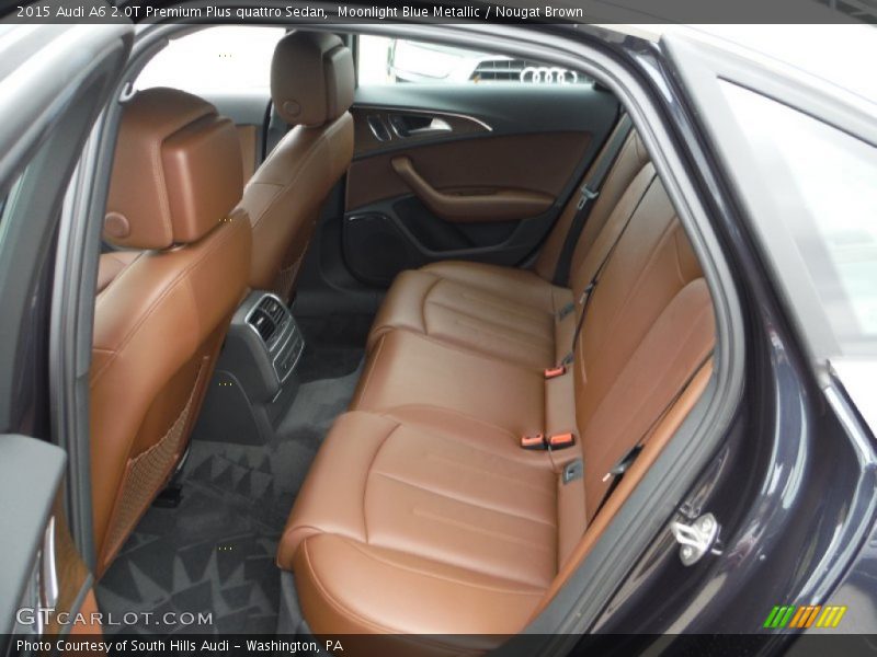 Moonlight Blue Metallic / Nougat Brown 2015 Audi A6 2.0T Premium Plus quattro Sedan
