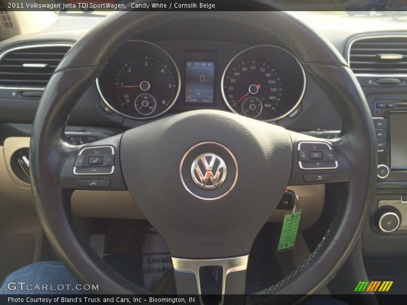 Candy White / Cornsilk Beige 2011 Volkswagen Jetta TDI SportWagen