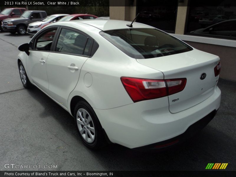 Clear White / Black 2013 Kia Rio LX Sedan