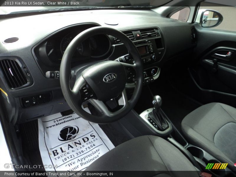 Clear White / Black 2013 Kia Rio LX Sedan