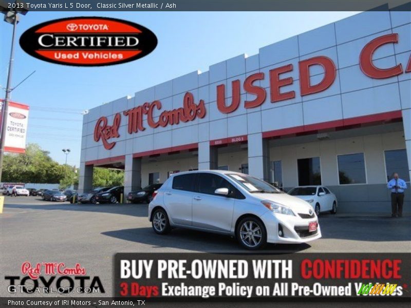 Classic Silver Metallic / Ash 2013 Toyota Yaris L 5 Door