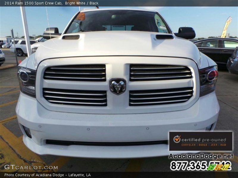 Bright White / Black 2014 Ram 1500 Sport Crew Cab