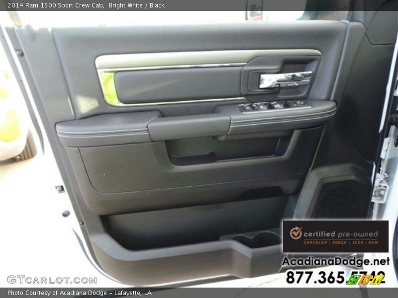 Bright White / Black 2014 Ram 1500 Sport Crew Cab