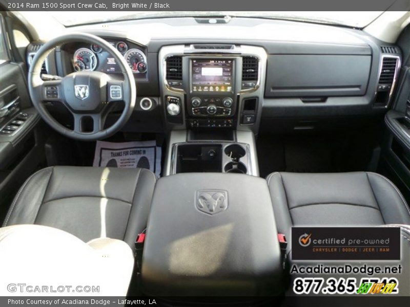 Bright White / Black 2014 Ram 1500 Sport Crew Cab