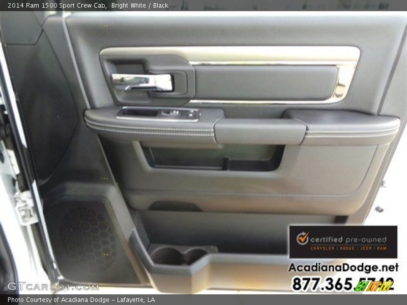 Bright White / Black 2014 Ram 1500 Sport Crew Cab