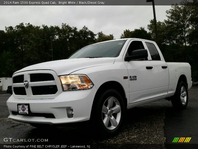 Bright White / Black/Diesel Gray 2014 Ram 1500 Express Quad Cab