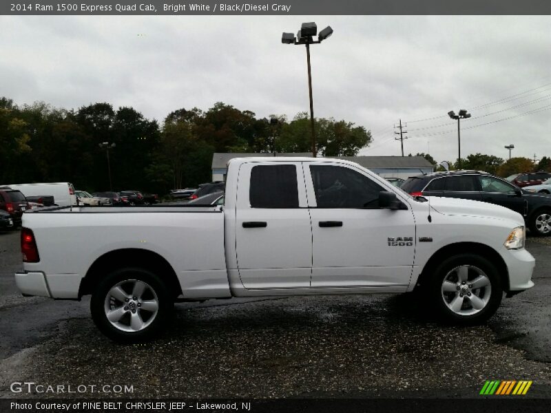 Bright White / Black/Diesel Gray 2014 Ram 1500 Express Quad Cab