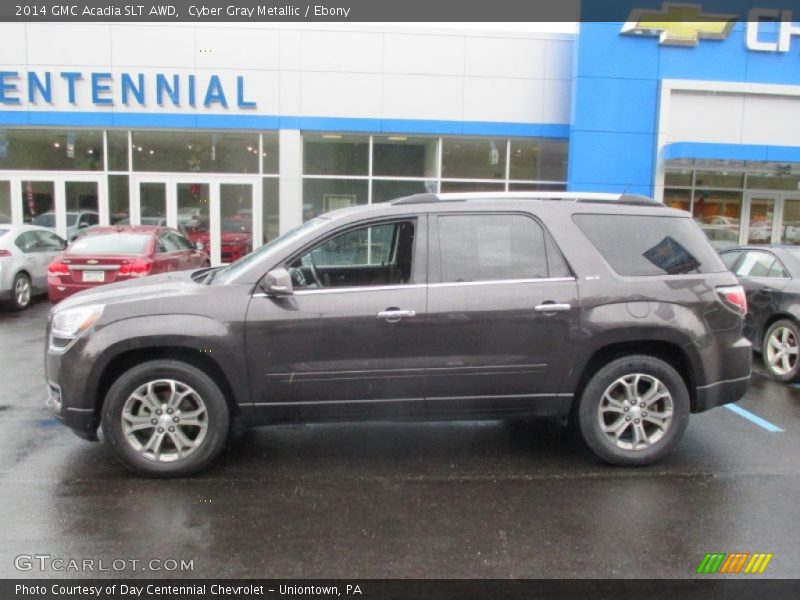 Cyber Gray Metallic / Ebony 2014 GMC Acadia SLT AWD