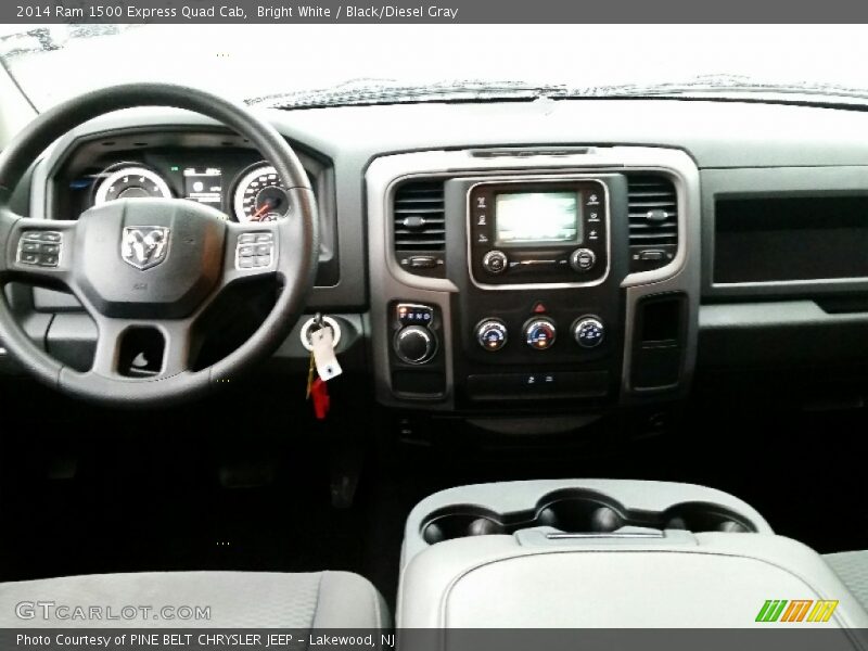 Bright White / Black/Diesel Gray 2014 Ram 1500 Express Quad Cab