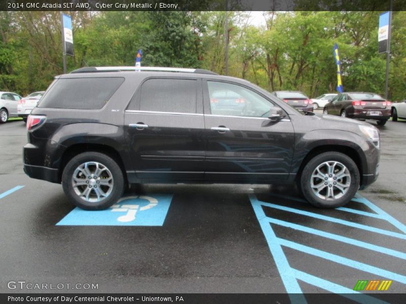 Cyber Gray Metallic / Ebony 2014 GMC Acadia SLT AWD