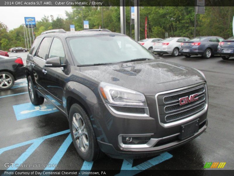 Cyber Gray Metallic / Ebony 2014 GMC Acadia SLT AWD