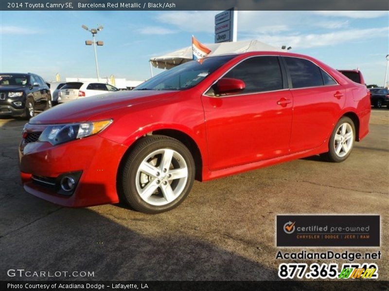Barcelona Red Metallic / Black/Ash 2014 Toyota Camry SE