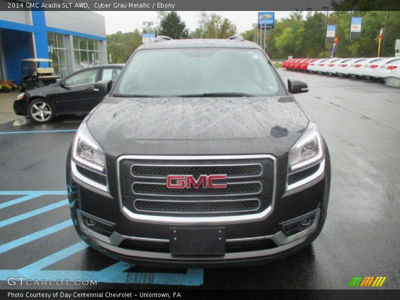 Cyber Gray Metallic / Ebony 2014 GMC Acadia SLT AWD