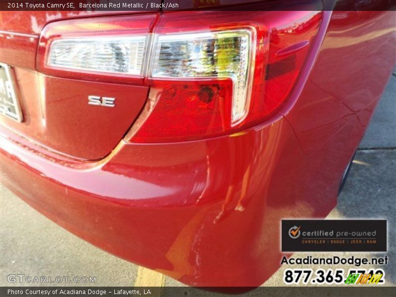 Barcelona Red Metallic / Black/Ash 2014 Toyota Camry SE