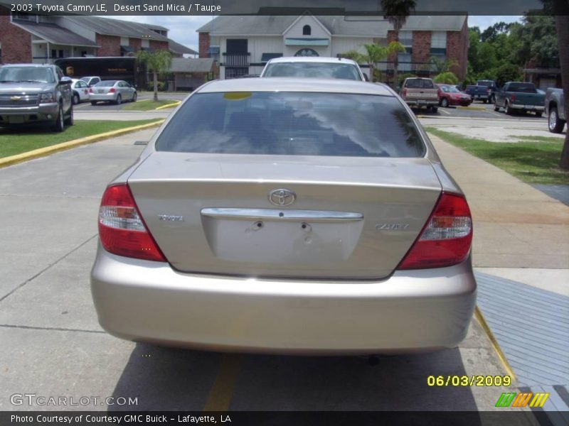 Desert Sand Mica / Taupe 2003 Toyota Camry LE