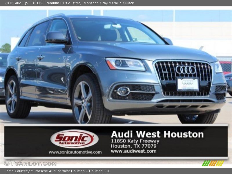 Monsoon Gray Metallic / Black 2016 Audi Q5 3.0 TFSI Premium Plus quattro