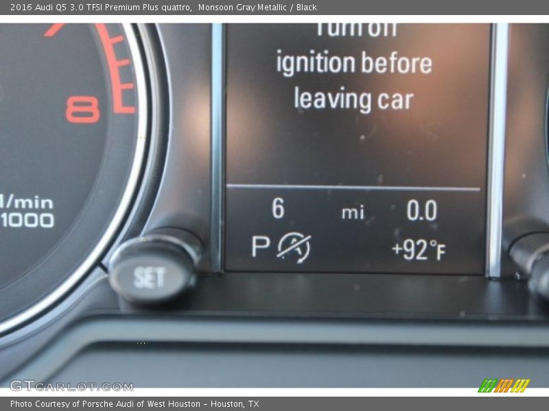 Monsoon Gray Metallic / Black 2016 Audi Q5 3.0 TFSI Premium Plus quattro