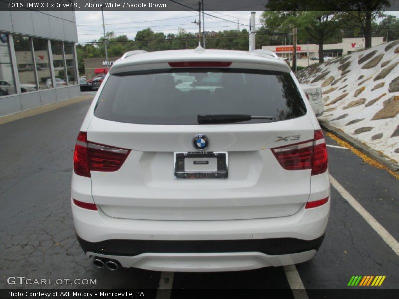 Alpine White / Saddle Brown 2016 BMW X3 xDrive28i