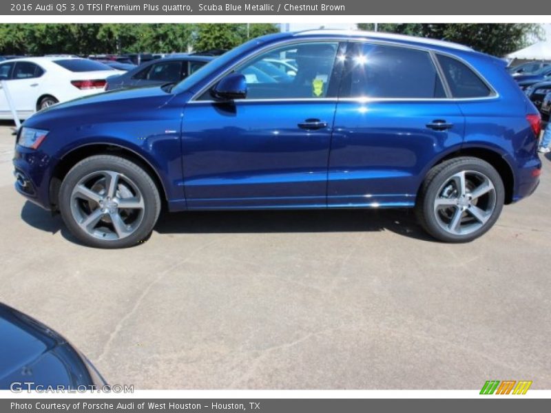 Scuba Blue Metallic / Chestnut Brown 2016 Audi Q5 3.0 TFSI Premium Plus quattro