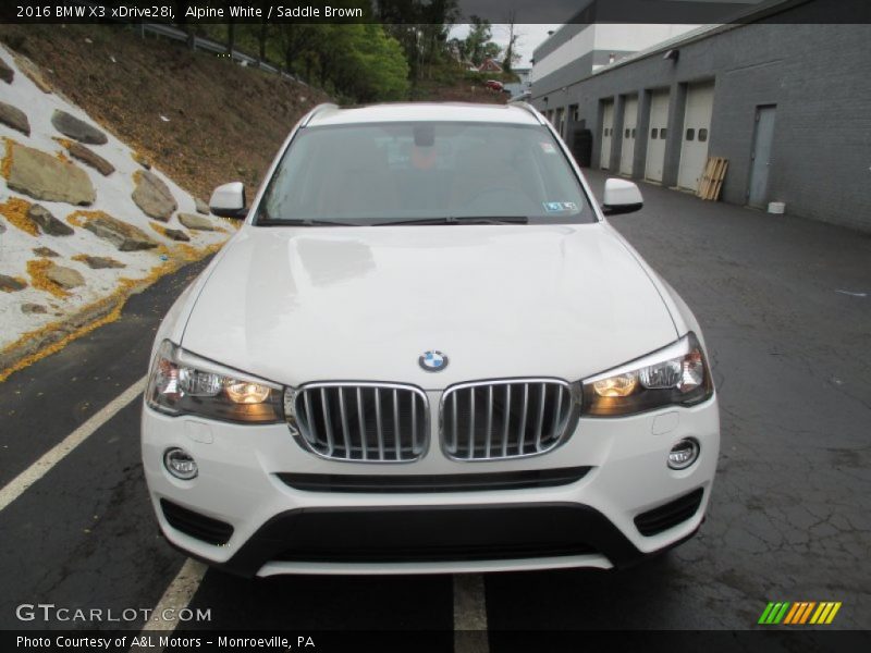Alpine White / Saddle Brown 2016 BMW X3 xDrive28i