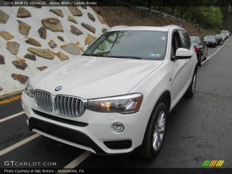 Alpine White / Saddle Brown 2016 BMW X3 xDrive28i