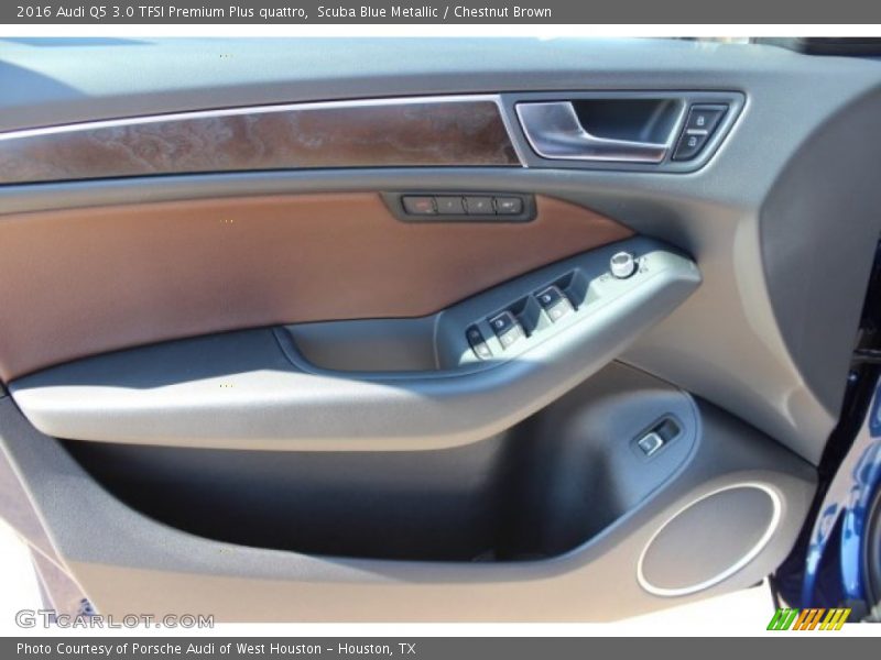 Scuba Blue Metallic / Chestnut Brown 2016 Audi Q5 3.0 TFSI Premium Plus quattro