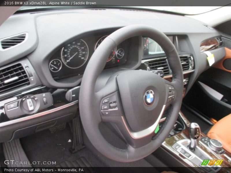 Alpine White / Saddle Brown 2016 BMW X3 xDrive28i