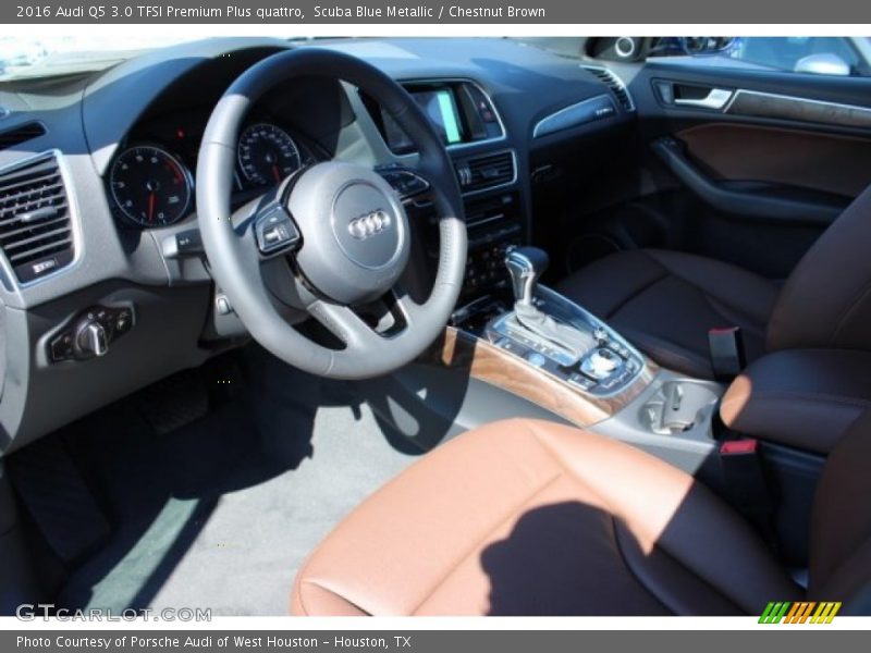 Scuba Blue Metallic / Chestnut Brown 2016 Audi Q5 3.0 TFSI Premium Plus quattro
