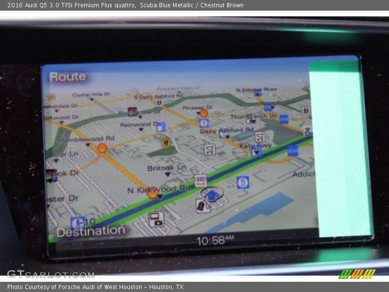 Scuba Blue Metallic / Chestnut Brown 2016 Audi Q5 3.0 TFSI Premium Plus quattro