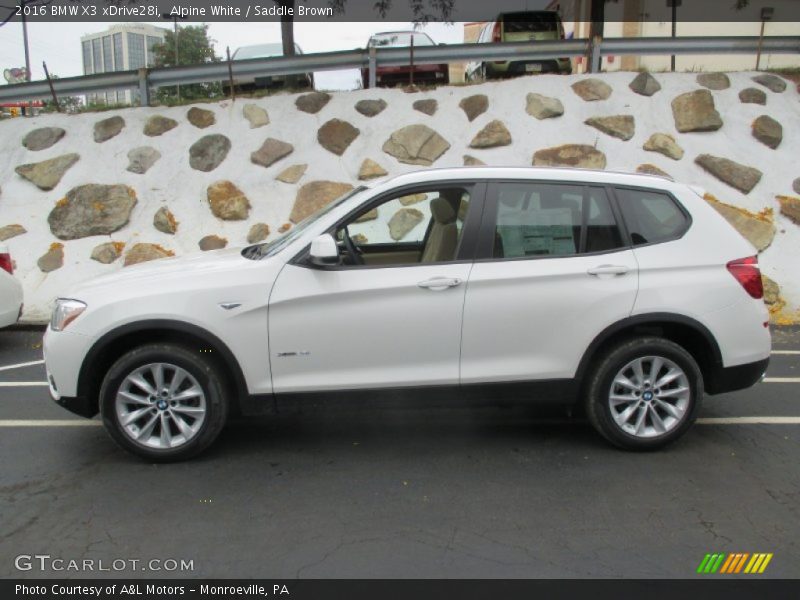 Alpine White / Saddle Brown 2016 BMW X3 xDrive28i