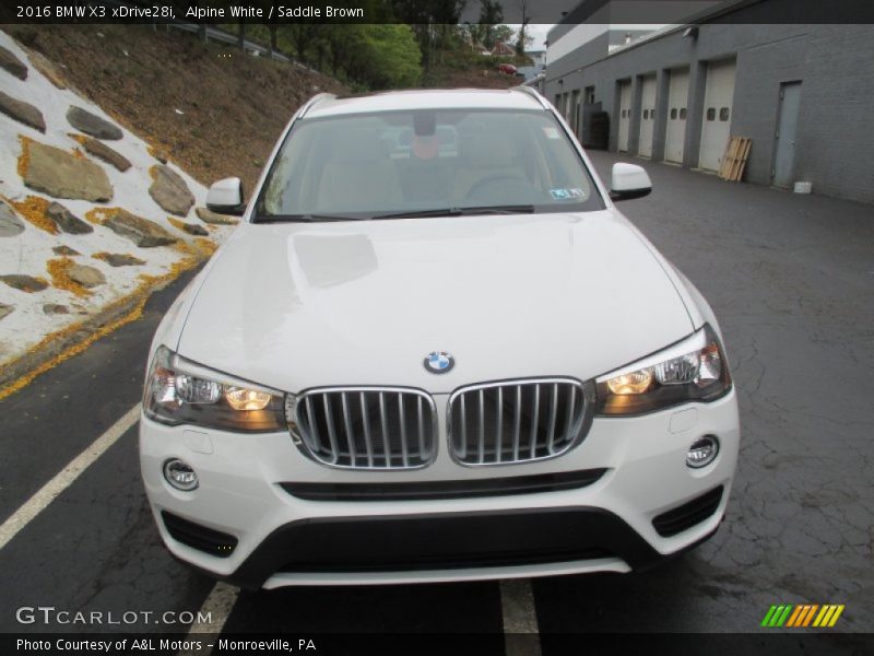 Alpine White / Saddle Brown 2016 BMW X3 xDrive28i
