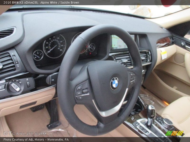 Alpine White / Saddle Brown 2016 BMW X3 xDrive28i