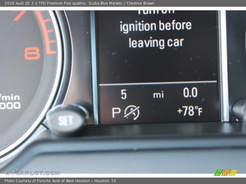 Scuba Blue Metallic / Chestnut Brown 2016 Audi Q5 3.0 TFSI Premium Plus quattro