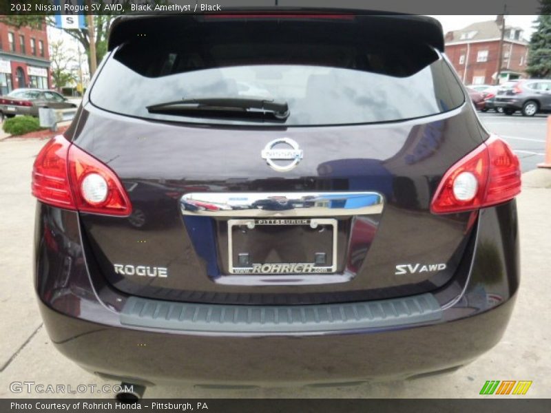 Black Amethyst / Black 2012 Nissan Rogue SV AWD
