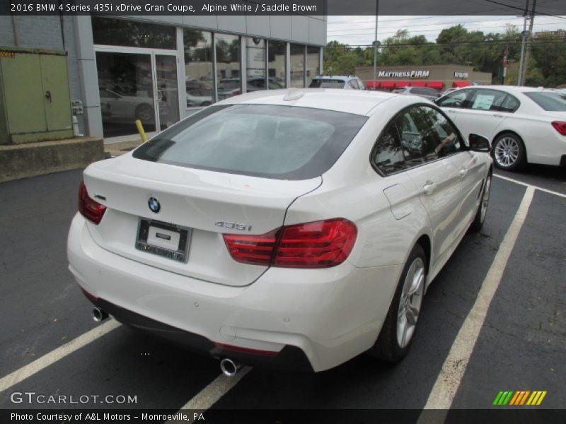 Alpine White / Saddle Brown 2016 BMW 4 Series 435i xDrive Gran Coupe