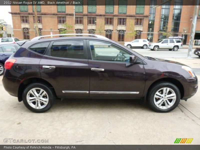 Black Amethyst / Black 2012 Nissan Rogue SV AWD